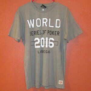 World Series Of Poker Woman X Large Grey Black White 2016 Short Sleeve Shirt